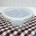 Transparent silicone lid glass food container